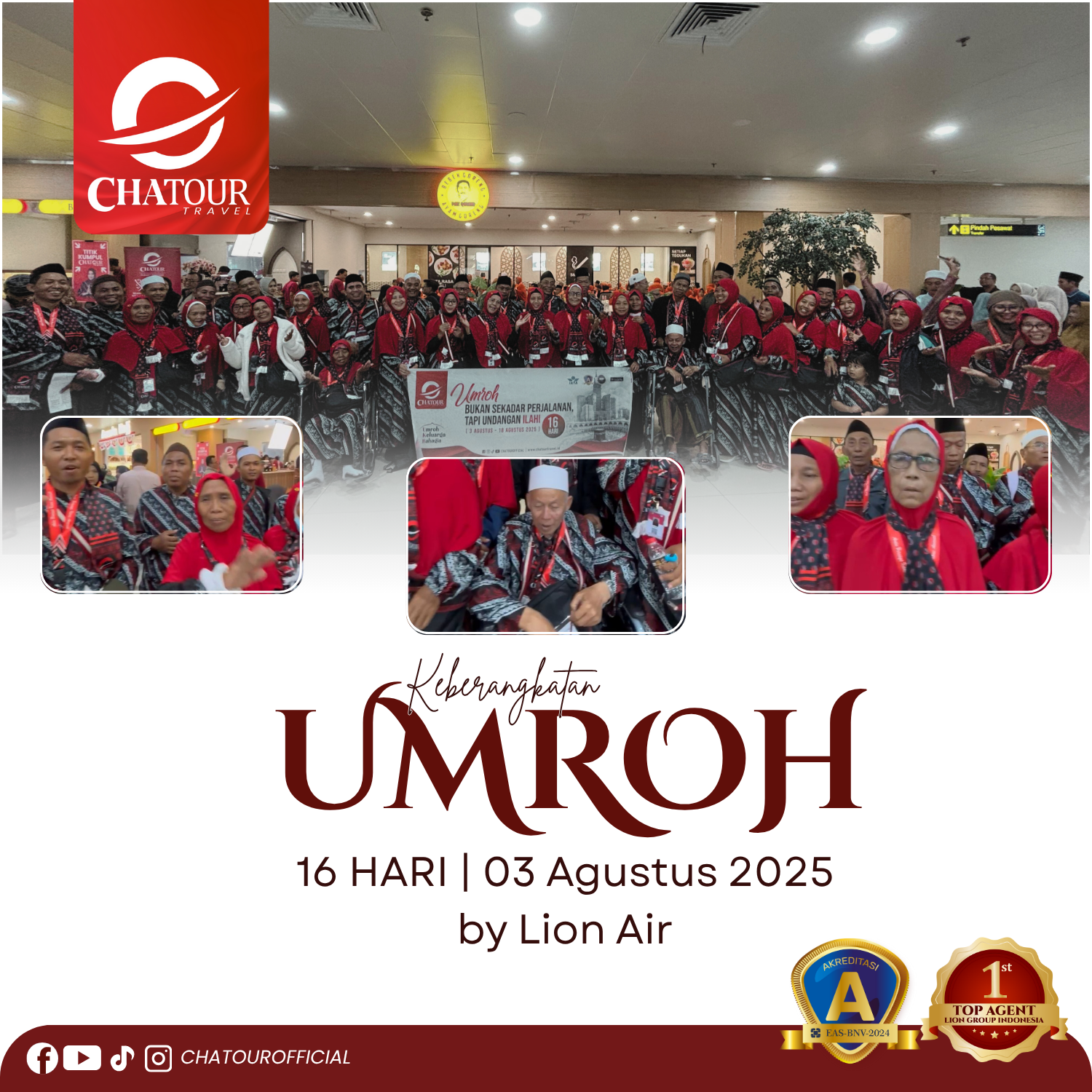 Keberangkatan 03 Agustus 2025 | Umroh 16 Hari by Lion Air