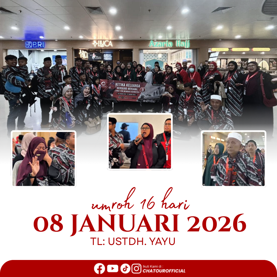KEBERANGKATAN GROUP UMROH 08 JANUARI 2026 | PROGRAM 16 HARI