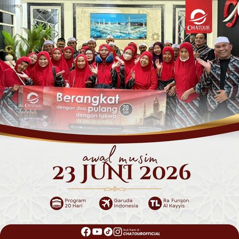 GROUP UMROH KEBERANGKATAN 23 JUNI 2026 | PROGRAM 20 HARI BY GARUDA INDONESIA