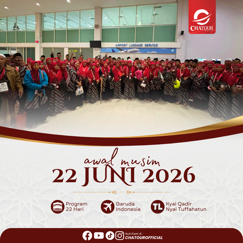 GROUP UMROH KEBERANGKATAN 22 JUNI 2026 | 22 HARI BY GARUDA INDONESIA