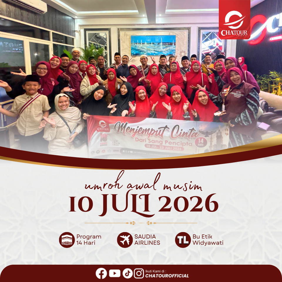 GROUP UMROH KEBERANGKATAN 10 JULI 2026 | 14 HARI BY SAUDIA AIRLINES