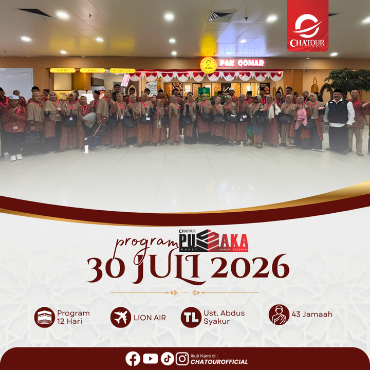 GROUP UMROH KEBERANGKATAN 30 JULI 2026 | 12 HARI BY LION AIR