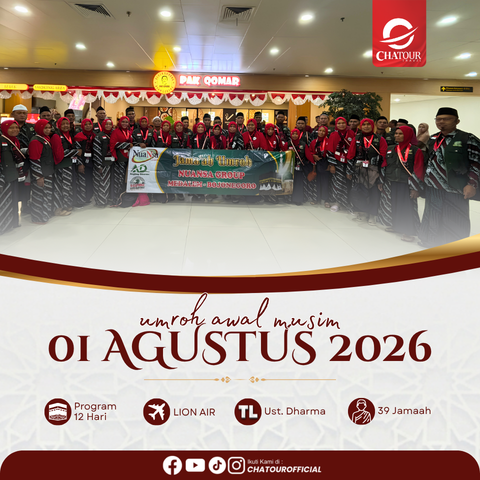 GROUP UMROH KEBERANGKATAN 01 AGUSTUS 2026 | 12 HARI BY LION AIR