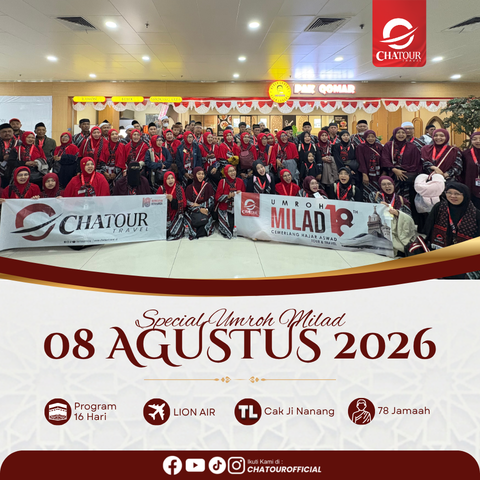 GROUP UMROH KEBERANGKATAN 08 AGUSTUS 2026 | 16 HARI BY LION AIR