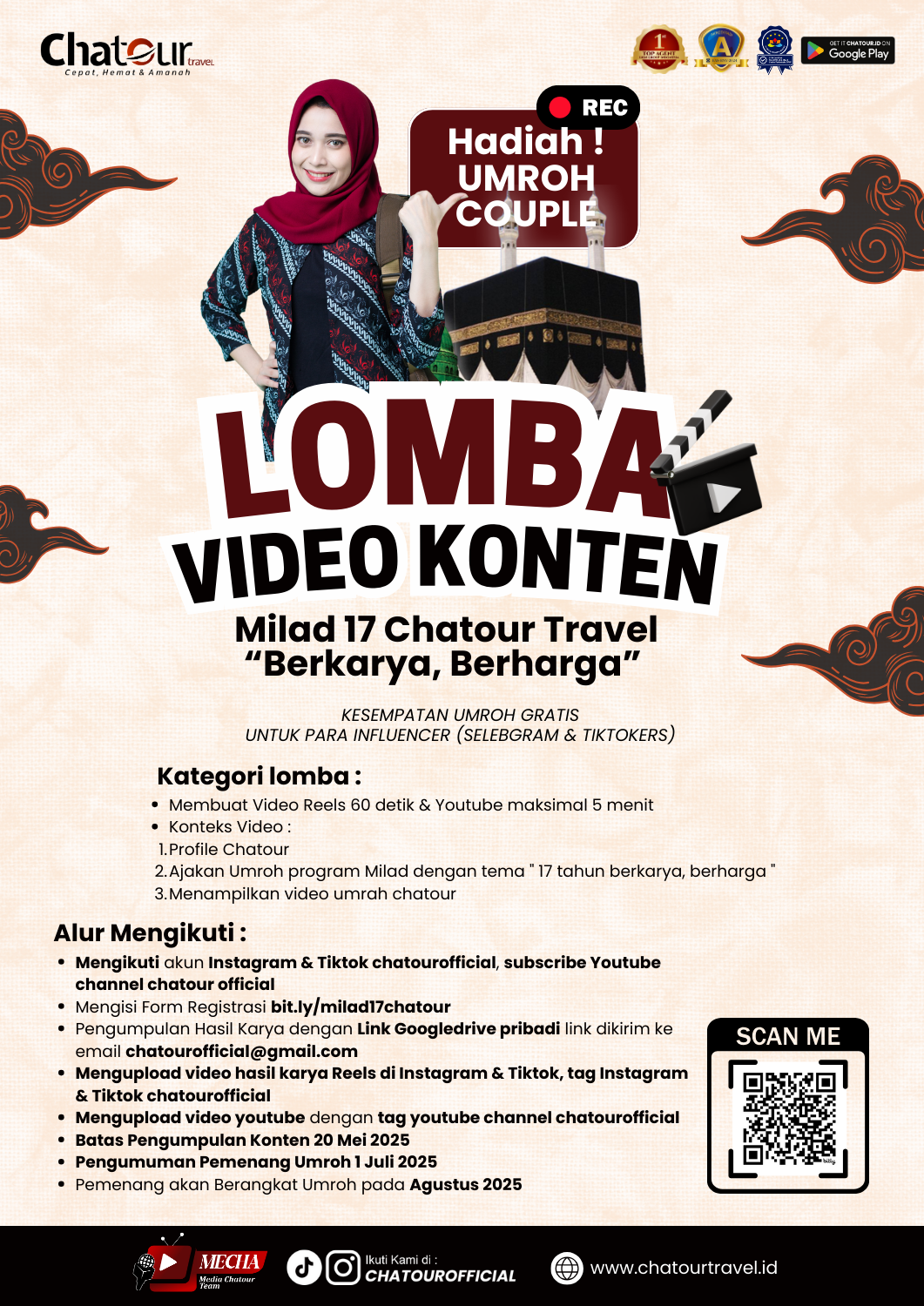 LOMBA VIDEO KONTEN MILAD 17 CHAOTUR TRAVEL